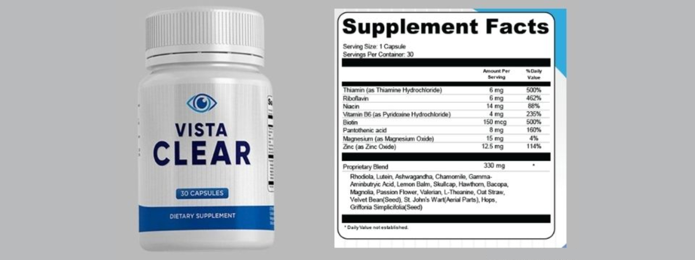 VistaClear Supplement Facts